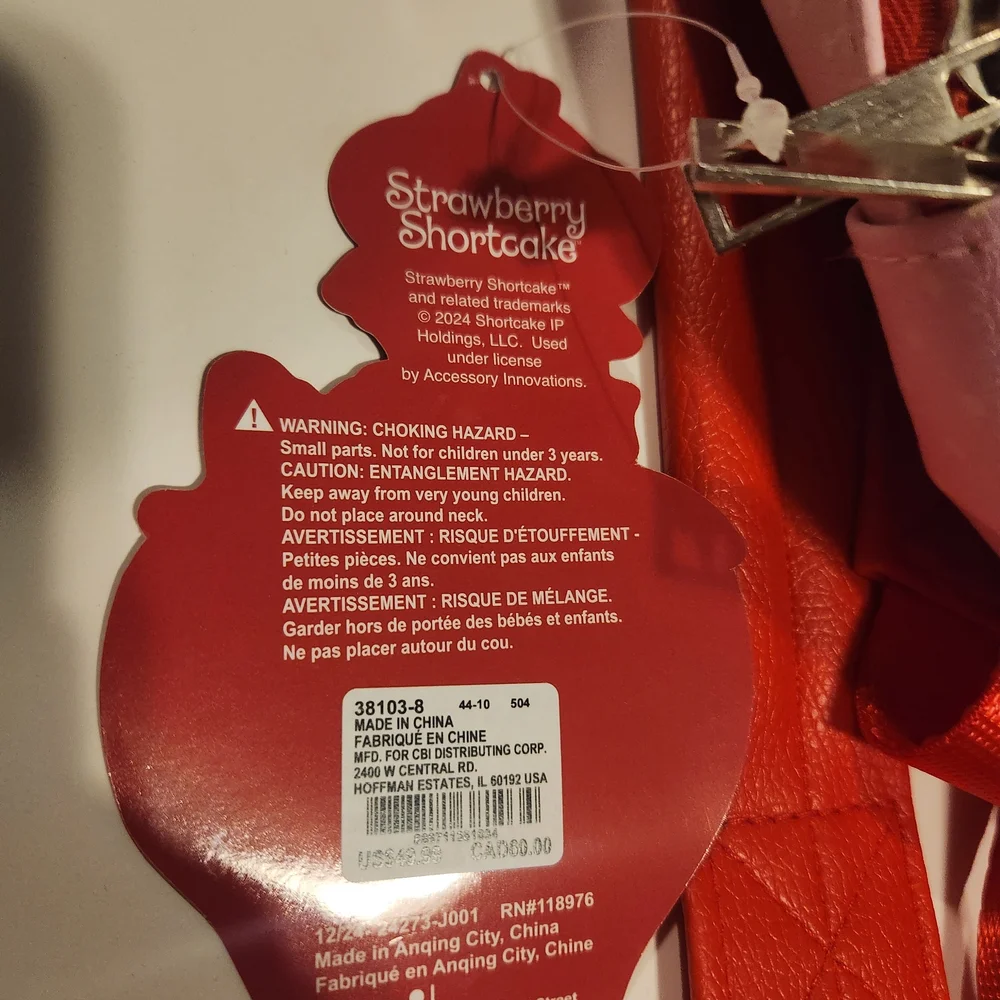 Strawberry Shortcake Kids Backpack - Pink and Red - Picture 3 of 4